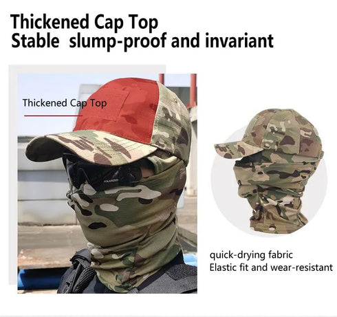 Tactical Balaclava Full Face Mask Set Men Summer Snapback Sun Hat Outdoor Hunting Camouflage Balaclava
